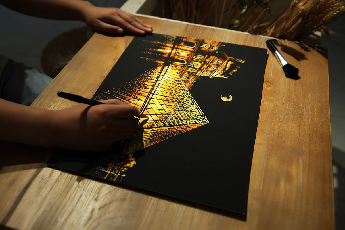 Factory Direct Sale Scratch Off Board Scratch Colorful City Series