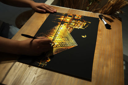 Factory Direct Sale Scratch Off Board Scratch Colorful City Series