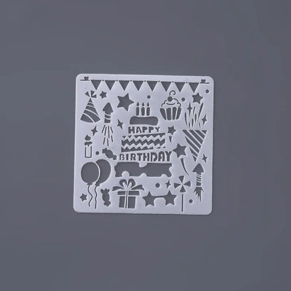 OEM Custom Drawing Template Reusable Laser Cut PET Plastic Stencil Scrapbook Album Painting Template Stencil