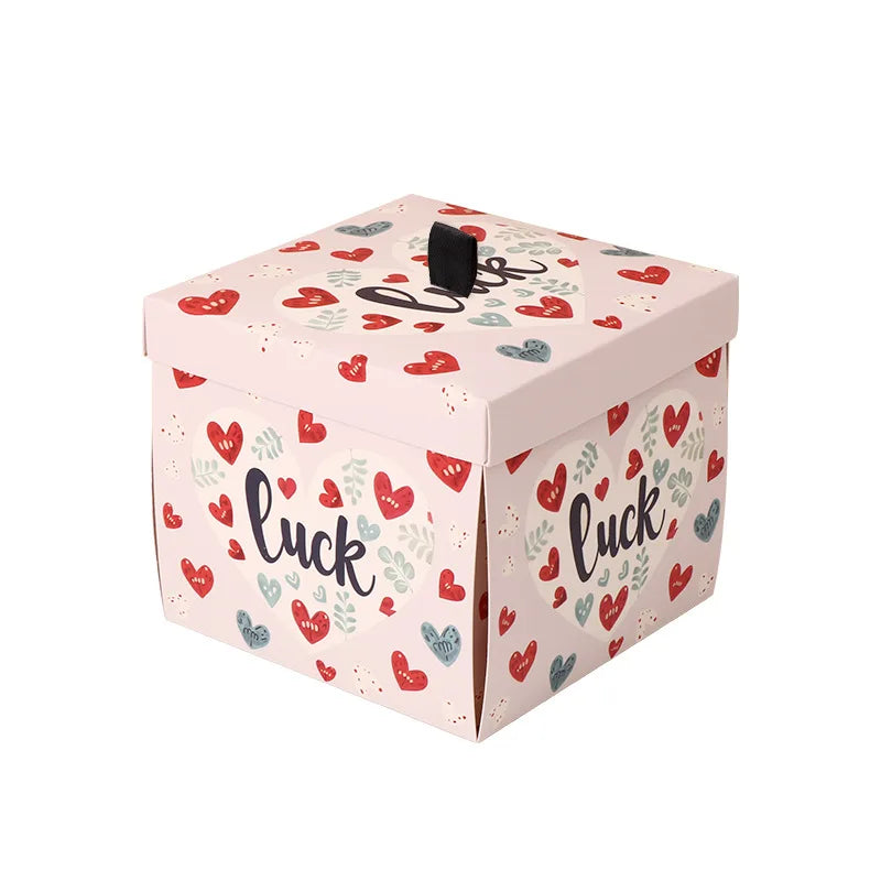 Flying Butterfly Heart Design Gift Box Crossing Line Technique-Surprise Creative Packaging for Birthday Party Graduation