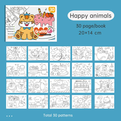 YUELU A5 Children Graffiti Drawing Book Blank DIY Hand Drawing Paper 30 Pages Art Coloring Book