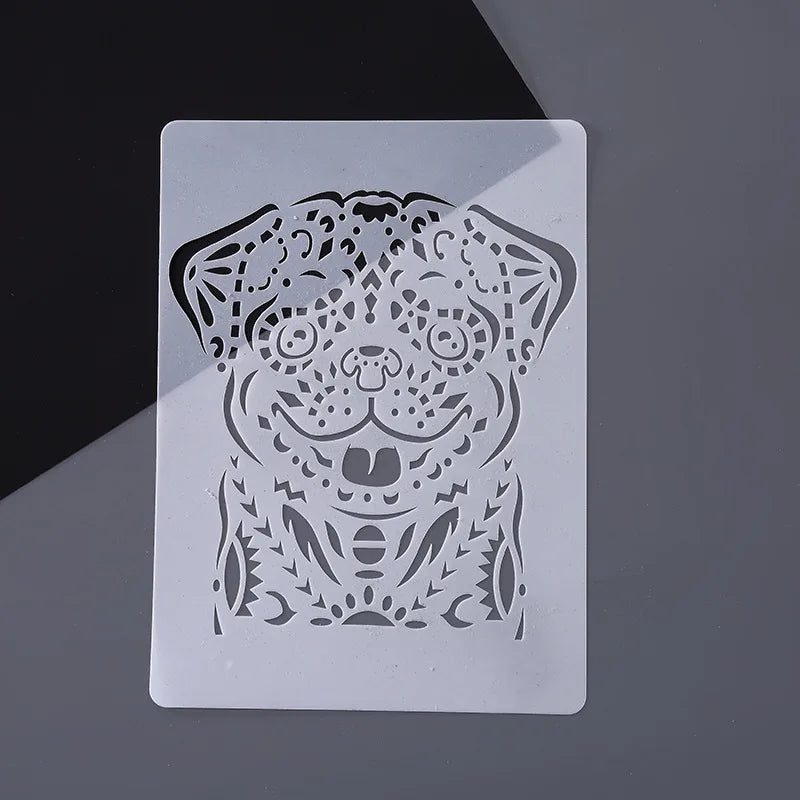 Wholesale Custom PET Stencil A4 Hollowed Out Animal Template Plastic Drawing Stencil For Diy Painting Scrapbooking Card Making