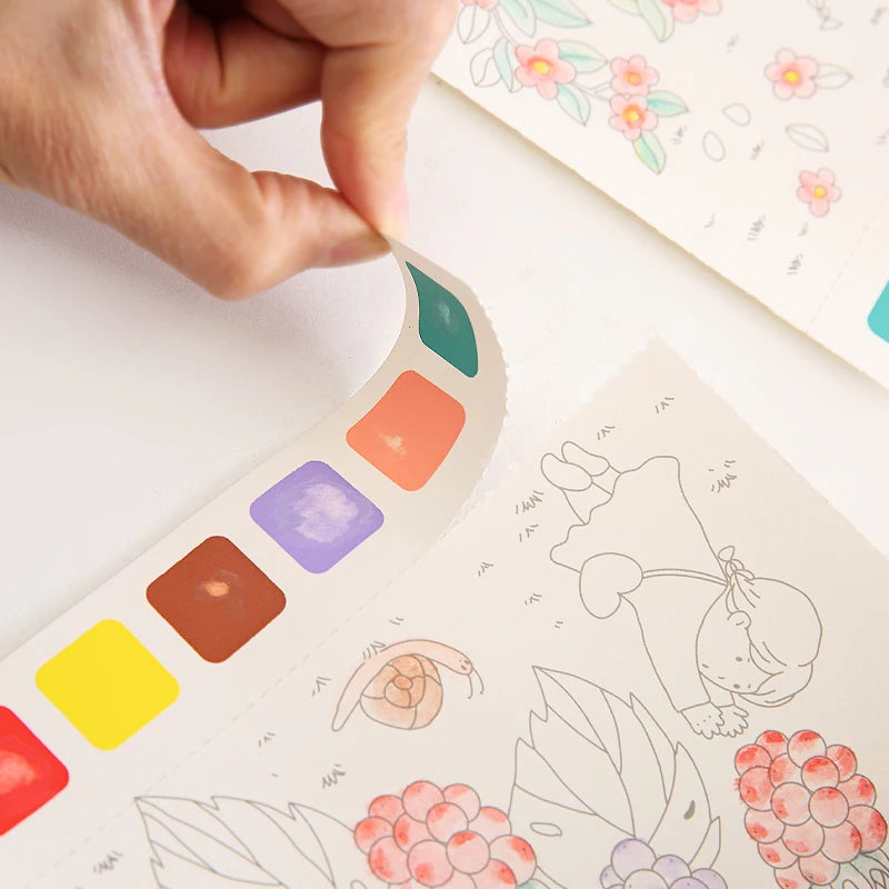 YUELU Portable 20 Pages Pocket Watercolor Painting Book