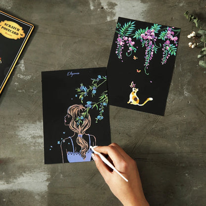 DIY Drawing Art Scratch Poster Toys Animal Paint