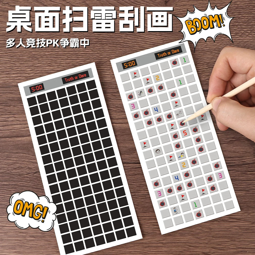 YUELU Creative Minesweeper Scratch Card