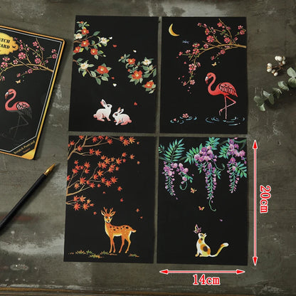 DIY Drawing Art Scratch Poster Toys Animal Paint