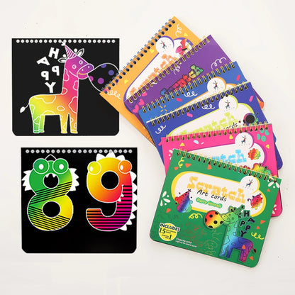 Customized Art Scratch book for kids Magic Painting Scratch Paper Set DIY Kids Colorful Scratch card
