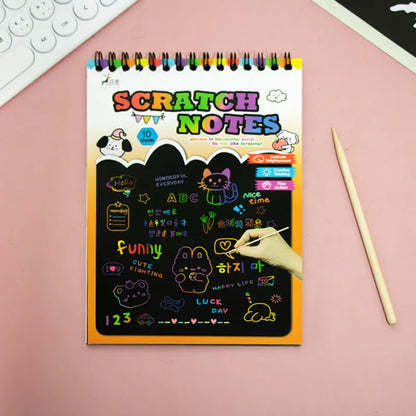 Medium children's colorful graffiti scratchbook for elementary school students scratchbook for fun scratchbook for art students