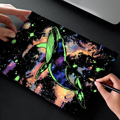 YUELU Luminous Scratch Painting 4pcs/set
