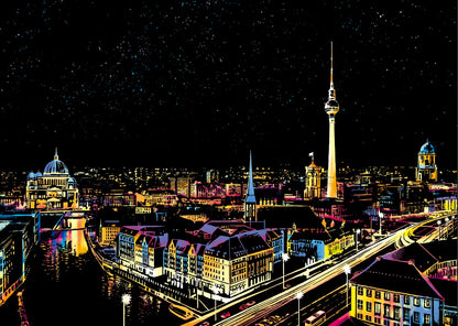 Factory Direct Sale Scratch Off Board Scratch Colorful City Series