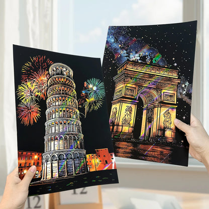 YUELU A3 Size Relief laser Scratch Drawing