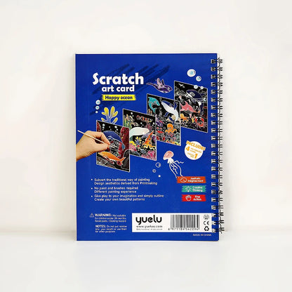 YUELU Wholesale Customized Creative Children's Puzzle Scratch Painting Cartoon Cute Children DIY Rainbow Scratch Paper Book Set