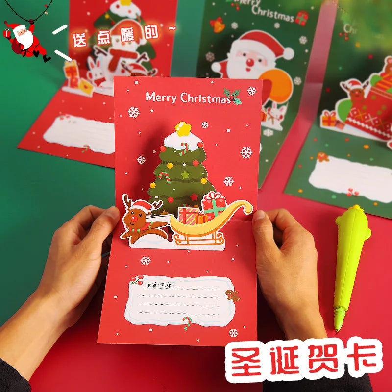 Custom Merry Christmas Greeting Card Paper Thank You Seasons Cards High Quality Happy Birthday Greeting Cards Printing