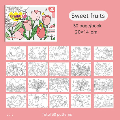 YUELU A5 Children Graffiti Drawing Book Blank DIY Hand Drawing Paper 30 Pages Art Coloring Book