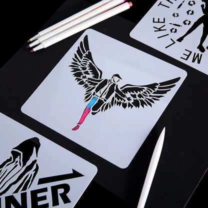 PET drawing stencil for DIY Scrapbooking Decorative Embossing Laser cutting stencils plastic custom stencil