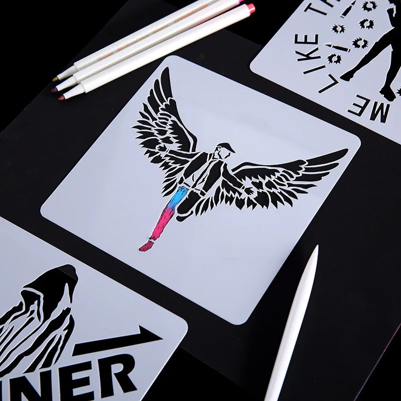 PET drawing stencil for DIY Scrapbooking Decorative Embossing Laser cutting stencils plastic custom stencil