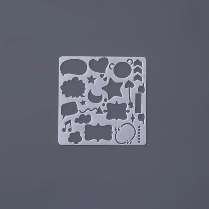 OEM Custom Drawing Template Reusable Laser Cut PET Plastic Stencil Scrapbook Album Painting Template Stencil