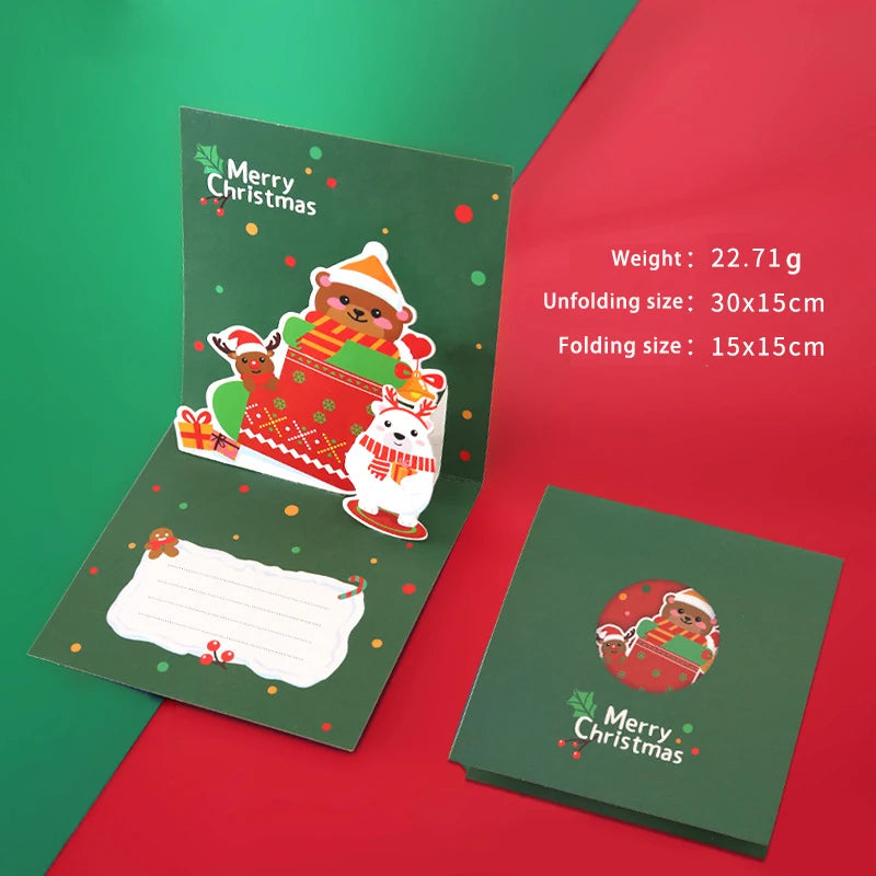 Custom Merry Christmas Greeting Card Paper Thank You Seasons Cards High Quality Happy Birthday Greeting Cards Printing