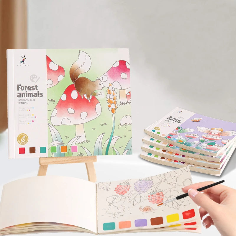 YUELU Portable 20 Pages Pocket Watercolor Painting Book