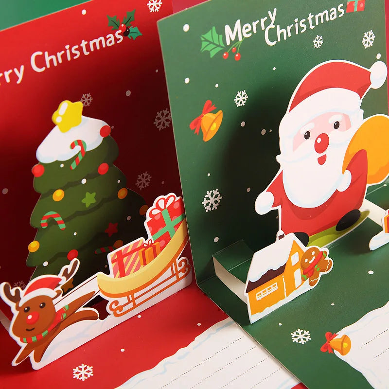 Custom Merry Christmas Greeting Card Paper Thank You Seasons Cards High Quality Happy Birthday Greeting Cards Printing