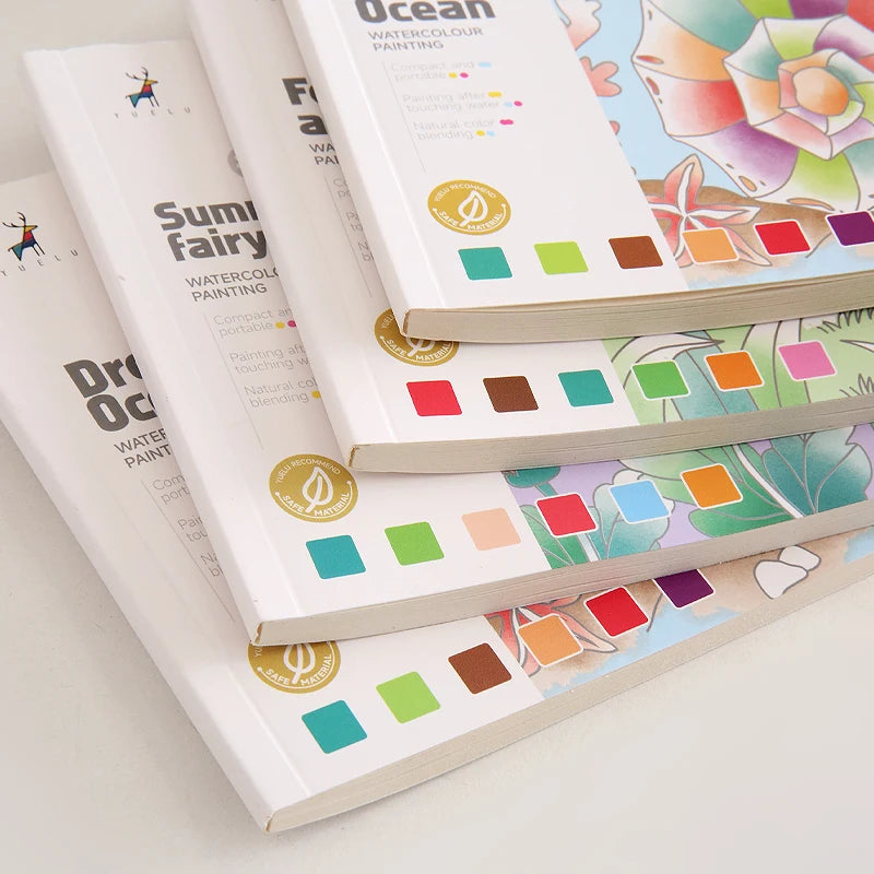 YUELU Portable 20 Pages Pocket Watercolor Painting Book