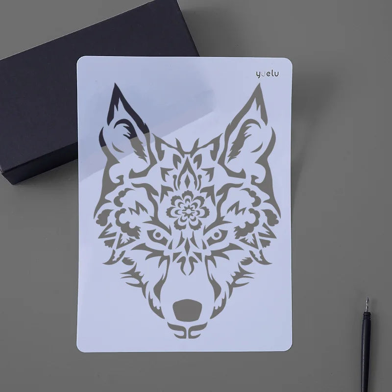 Wholesale Custom PET Stencil A4 Hollowed Out Animal Template Plastic Drawing Stencil For Diy Painting Scrapbooking Card Making