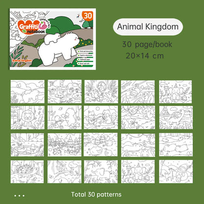 YUELU A5 Children Graffiti Drawing Book Blank DIY Hand Drawing Paper 30 Pages Art Coloring Book