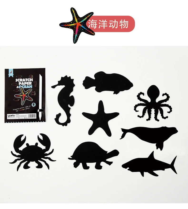 YUELU Children Painting Custom Scratch Art Paper