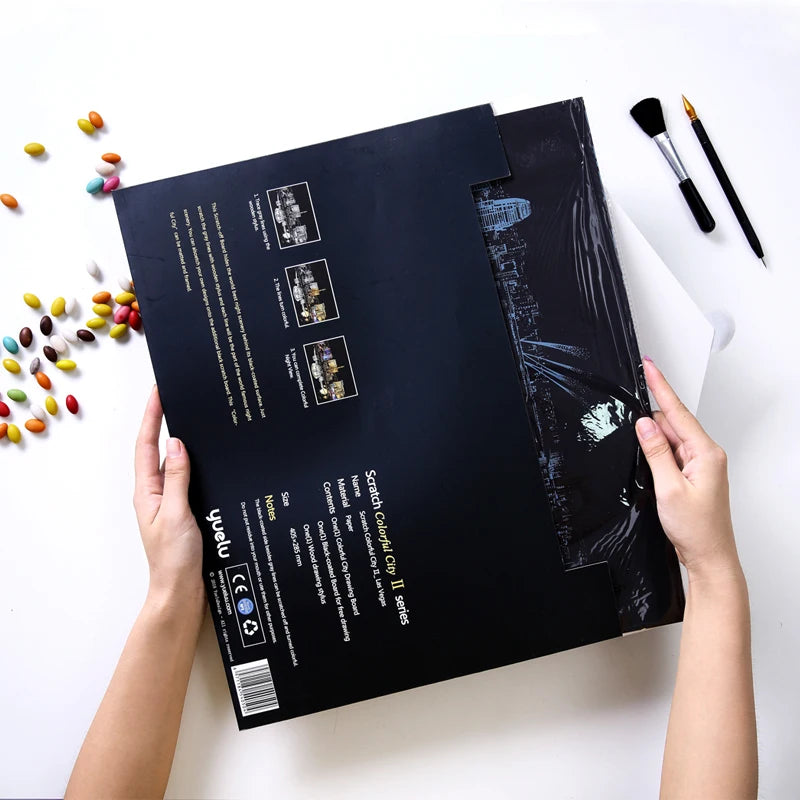 A3 DIY Art Craft City Night Painting