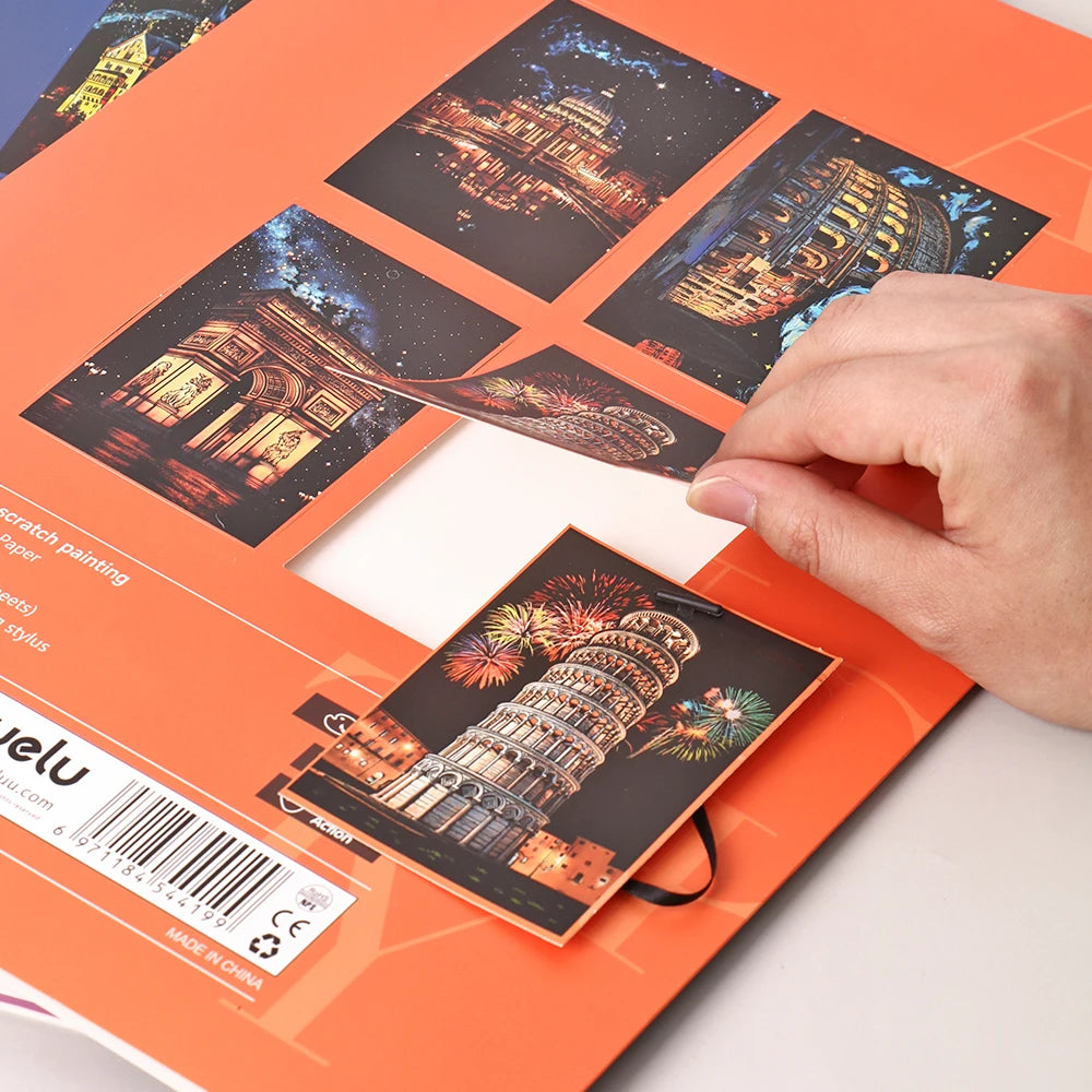 YUELU A3 Size Relief laser Scratch Drawing