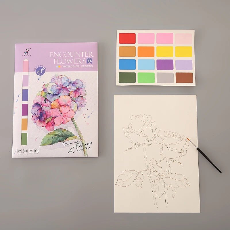 YUELU Watercolor Painting Adult Art Drawing