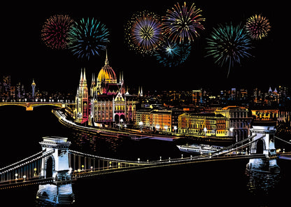 Eco Friendly Wholesale Handmade DIY City Building Scratch Painting Magic Rainbow Scratch Art Paper For Adults 16*11.2 inches