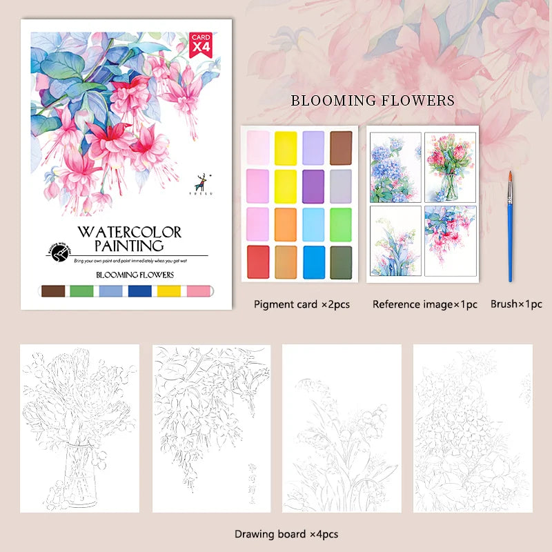 YUELU Watercolor Painting Adult Art Drawing