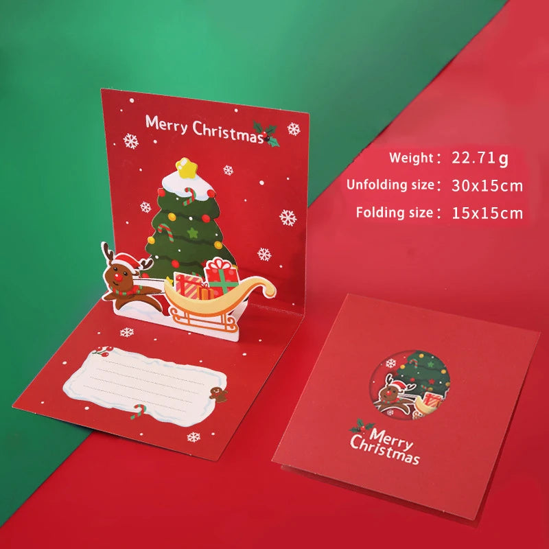 Custom Merry Christmas Greeting Card Paper Thank You Seasons Cards High Quality Happy Birthday Greeting Cards Printing