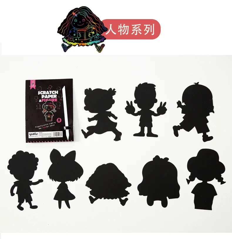 YUELU Children Painting Custom Scratch Art Paper
