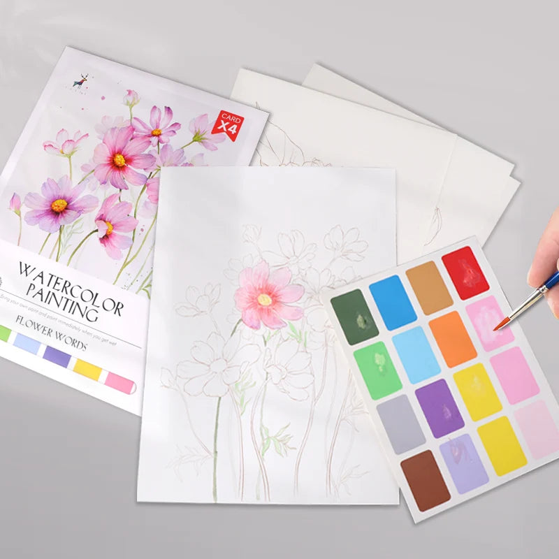 YUELU Watercolor Painting Adult Art Drawing