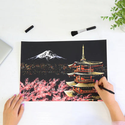 A3 DIY Art Craft City Night Painting