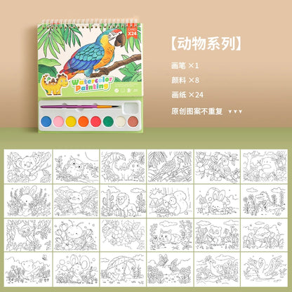 YUELU Watercolor Painting Book Kids Art Drawing Toys