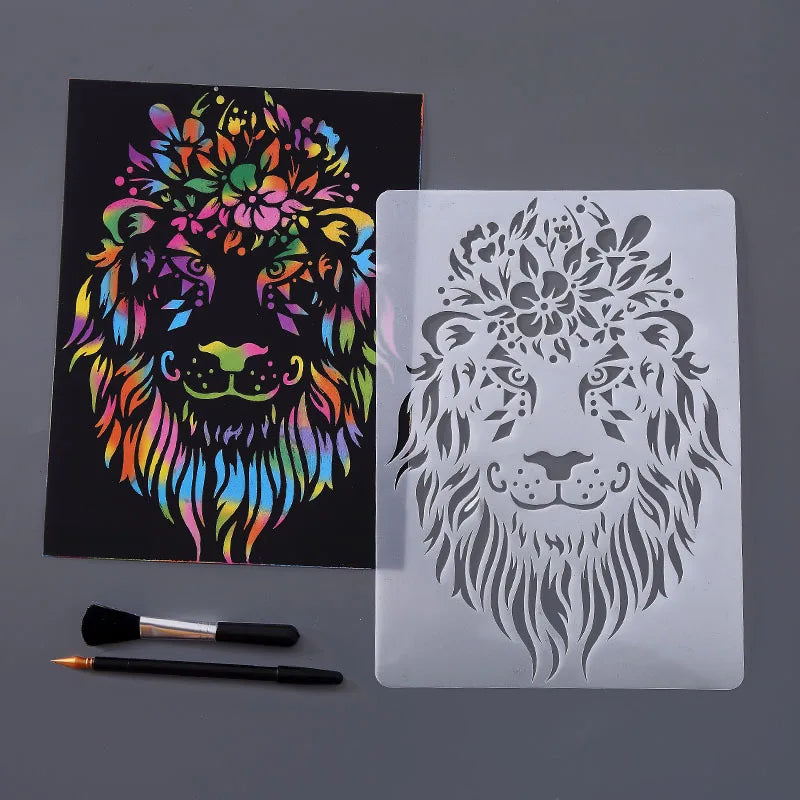 Wholesale Custom PET Stencil A4 Hollowed Out Animal Template Plastic Drawing Stencil For Diy Painting Scrapbooking Card Making