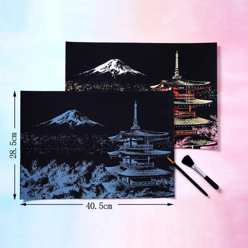 A3 DIY Art Craft City Night Painting