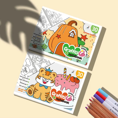 YUELU A5 Children Graffiti Drawing Book Blank DIY Hand Drawing Paper 30 Pages Art Coloring Book