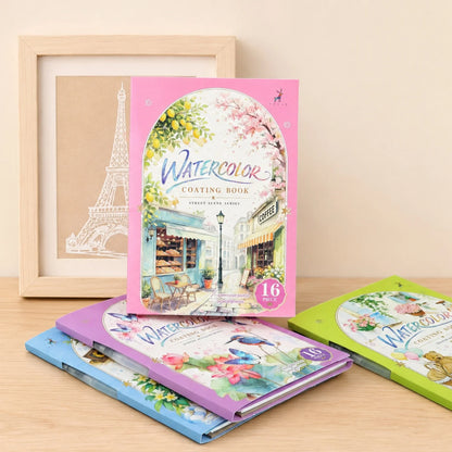 YUELU Creative A4 Paper Watercolor Painting Set with Three-Fold Pages-Cross-Border Hot-Selling Art Supplies Gift