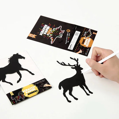 Rainbow Scratch Paper Set Scratch Crafts Arts Educational Toys Kits Scratch Art for Kids Party Games Birthday Gift
