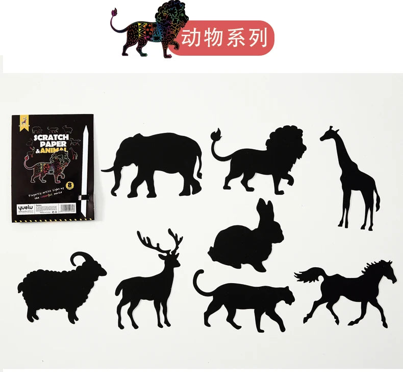 YUELU Children Painting Custom Scratch Art Paper