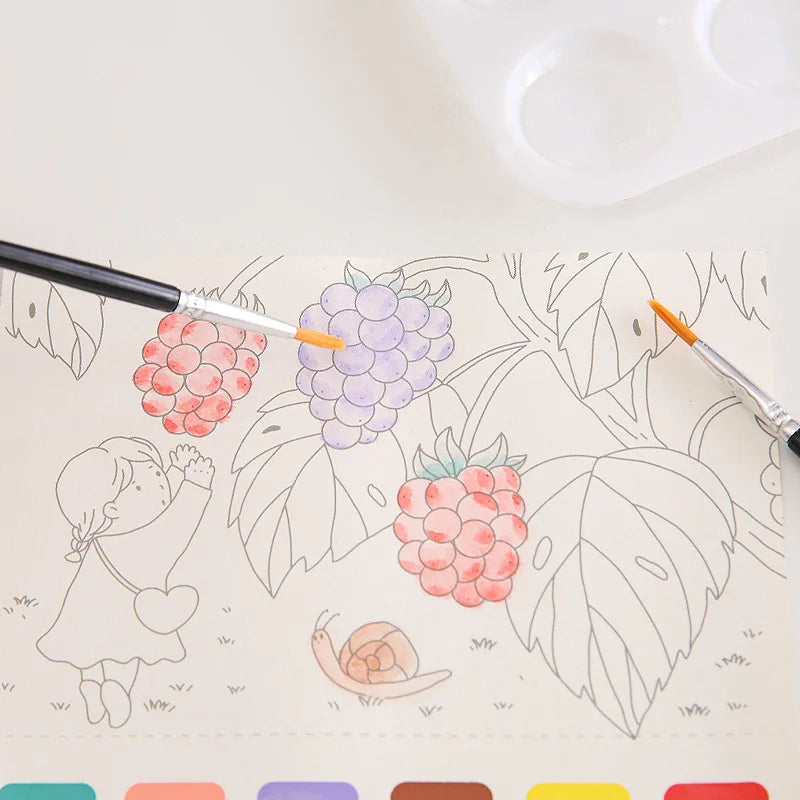 YUELU Watercolor Painting Portable Pigment Card Travel Pocket Watercolor Pigment