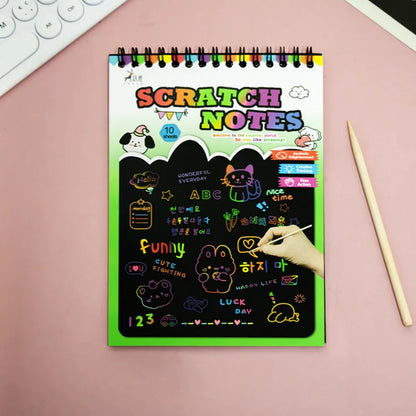 Medium children's colorful graffiti scratchbook for elementary school students scratchbook for fun scratchbook for art students