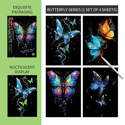 YUELU Luminous Scratch Painting 4pcs/set