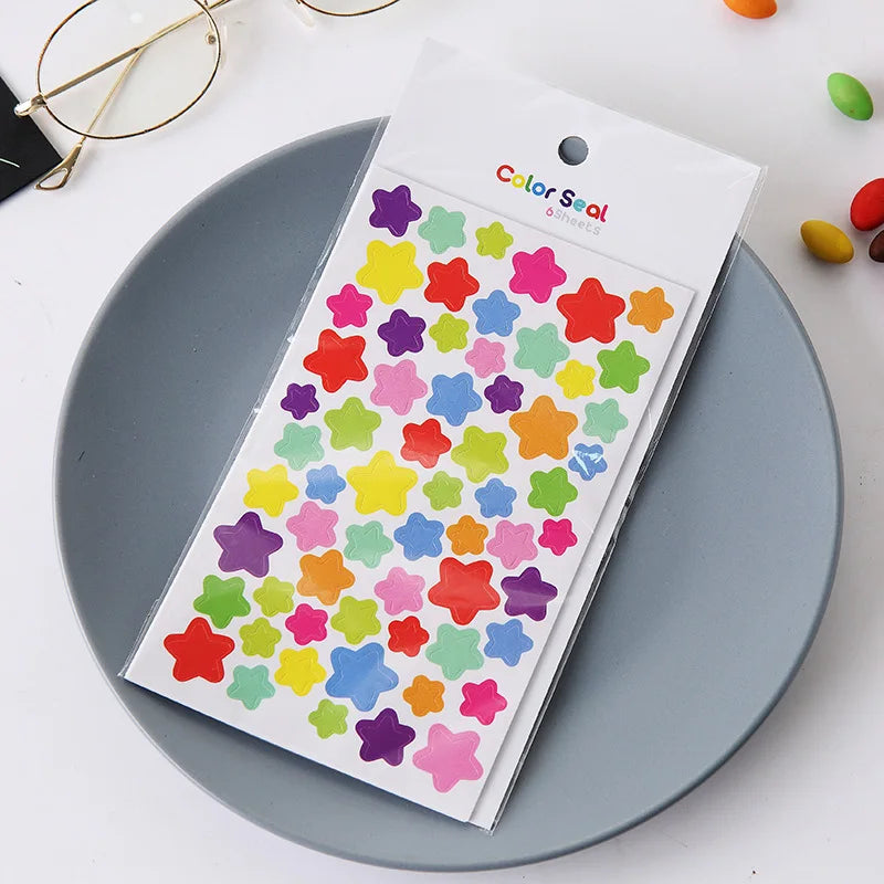 Wholesale Custom Decorative Adhesive Sticker Cartoon Sticker Love Shape Decoration Sticker for Diary/Wall/Glass