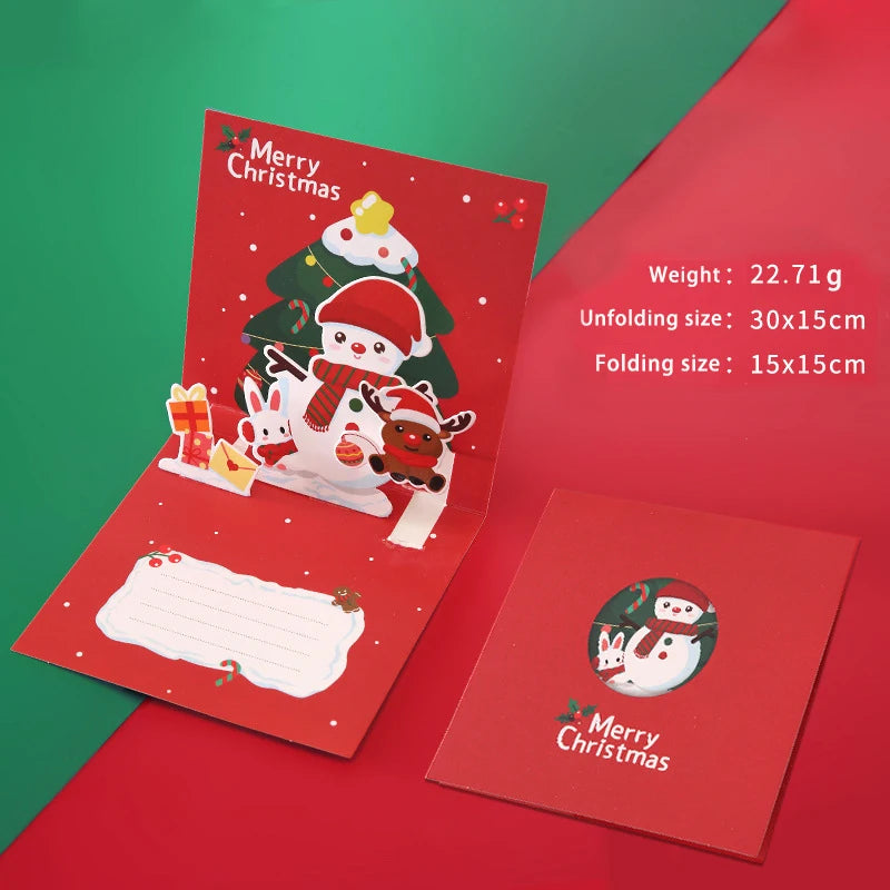 Custom Merry Christmas Greeting Card Paper Thank You Seasons Cards High Quality Happy Birthday Greeting Cards Printing