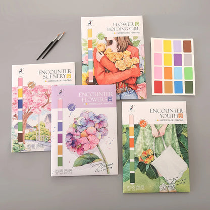 YUELU Watercolor Painting Adult Art Drawing